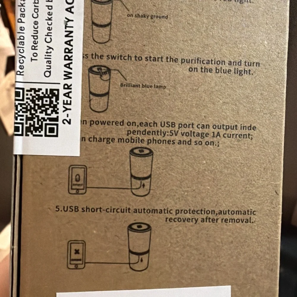 New LABCHARGE Ionic 1611K Air Purifier Car Office Home Portable Ionic1611k NIB